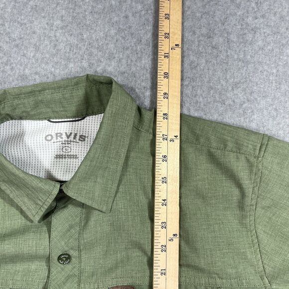 Orvis Men's Green Short Sleeve Button Down Shirt 1369167 Size Large L - Picture 6 of 9